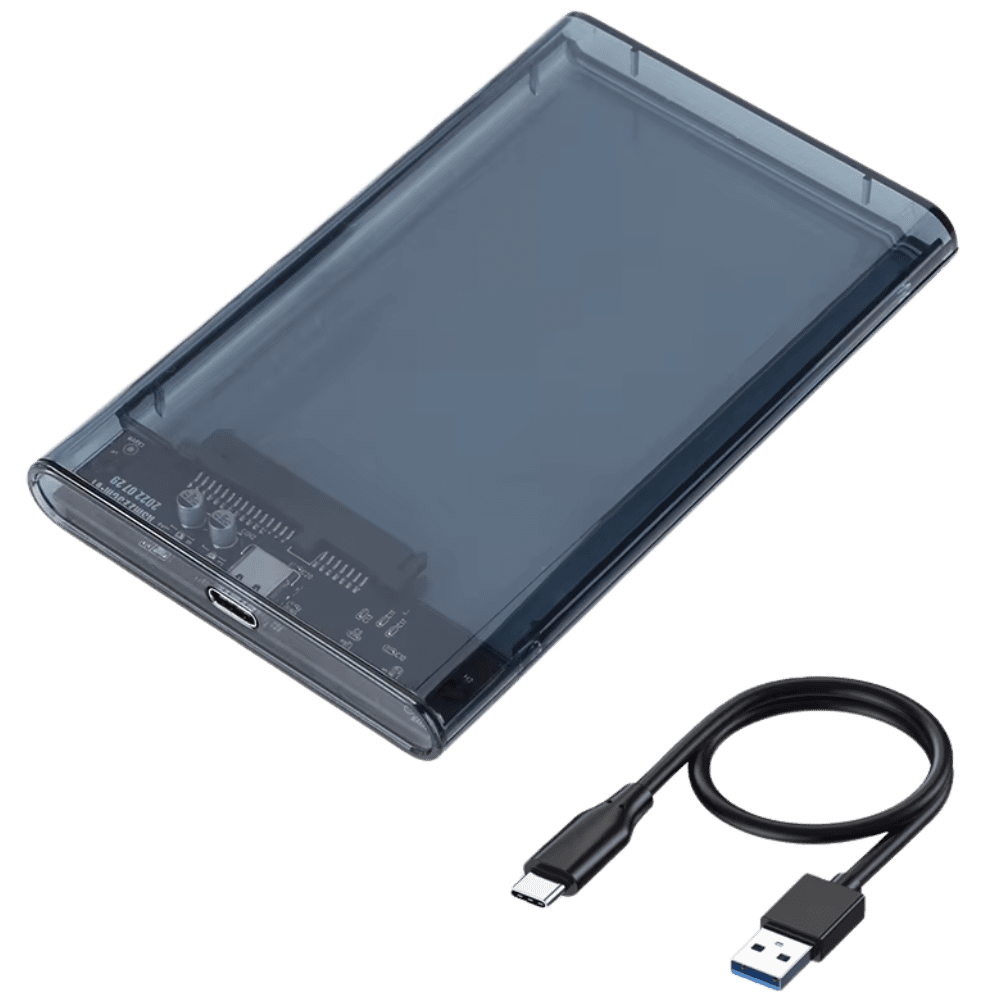 HDD Enclosure USB-C Transparent
