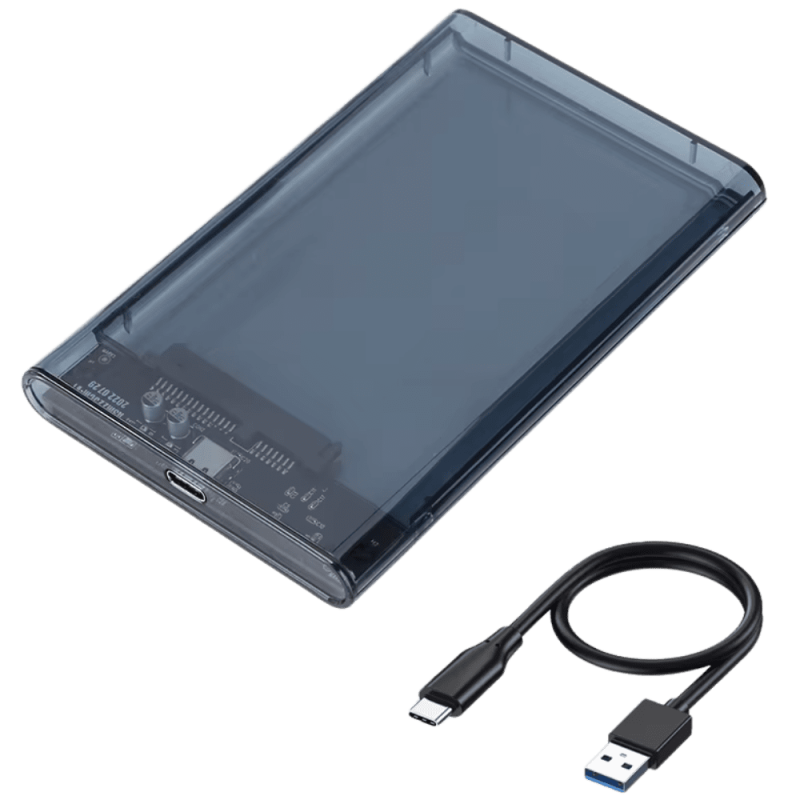 HDD Enclosure USB-C Transparent