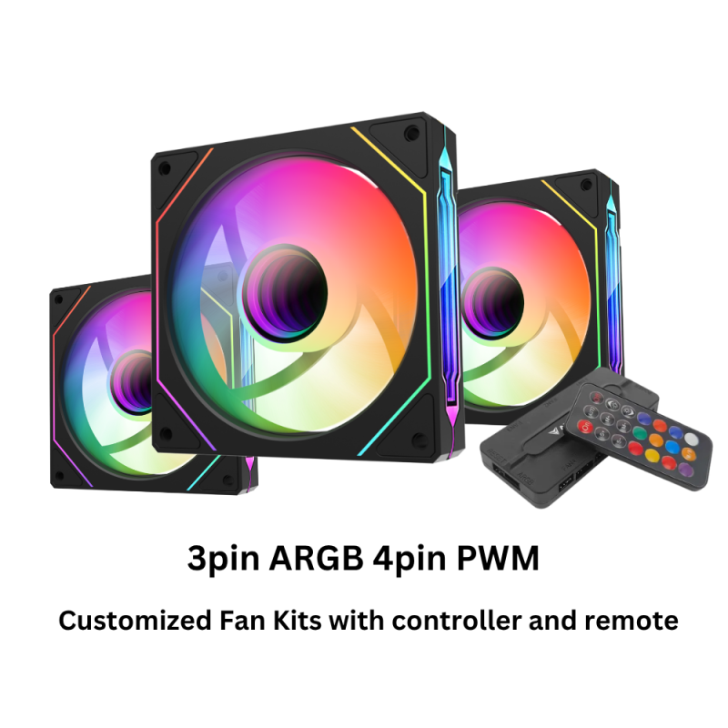 Prizm 4pro 3pin Black Fan Kit with Fan Controller