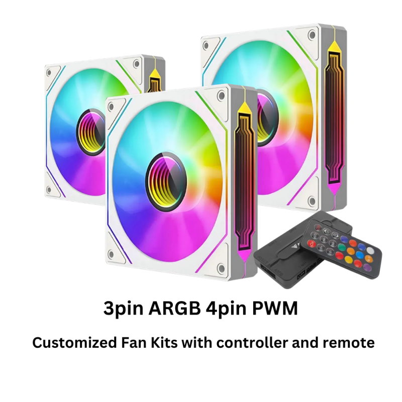 Prizm 4pro 3pin White Fan Kit with Fan Controller
