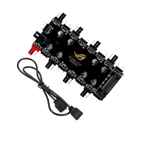 ASUS 3pin ARGB with 4pin PWM Fan hub